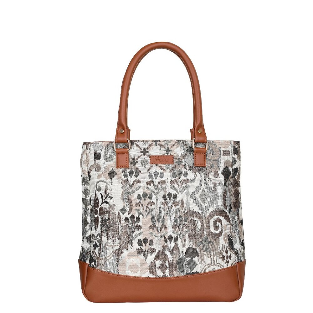 Women’s Abstract Tapestry Tote Bag | Shoulder & Top Handle Handbag with Vegan